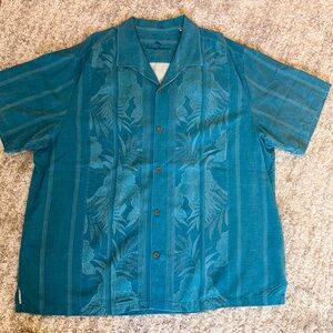 Tommy Bahama silk camp shirt 3XLT EUC